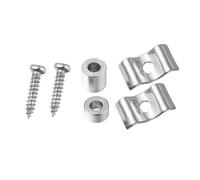 Toyvian 4sets Silver Electric Guitar Pressure Chord Buttons Stable String Buckle Lock Device Screws Construction for Enhanced String Tension and Chord Stability