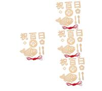 Toyvian 4sets Wood Sign for Newborns Day Commemorative Photo Props Shower Decoration for Capturing Special Moments Lightweight Safe Design for Easy Photography