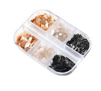 Toyvian 5 Boxes Elegant Mica Slice Nail Sequin Decor for DIY Nail Art at Home Delicate Chic Decorative Effects for Female and Professional