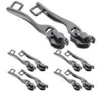 Toyvian 5 Pairs Double Layer Zipper Pullers Alloy Replacement with Single Lock Hole for Travel Suitcases Backpacks Suitable for Quick DIY Fix