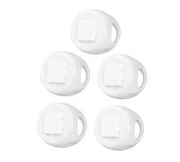 Toyvian 5 Pcs Pp Child Proof Door Knob Covers, White, Fit Standard Spherical Doorknobs, Reduce Noise, Help Prevent Infants Opening Doors, Home Safety