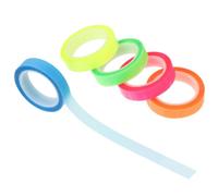 Toyvian 5 Rolls Highlighter Tape Roll for School and Office Use, Waterproof Pet Material, Lightweight Design, Easy to Carry Reading Tabs to Help Stay Focused