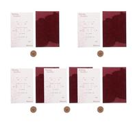 Toyvian 5 Sets Formal Wedding Invitations Ribbon Wedding Invitations Velvet Paper with Wax Seal Envelopes Soft Touch Refined Elegance Burgundy Red