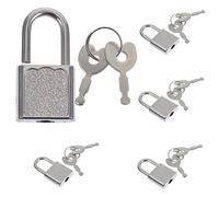 Toyvian 5 Sets Plastic Treasure Chest Latch with Key for Kids, Silver Retro Design, Sturdy and Easy DIY Installation, for Treasure Chests and Boxes in Convenient Daily Life