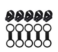 Toyvian 5 Sets Snorkel Keeper Dive Mask Strap Keeper Silicone and ABS Black Universal Compatibility Secure Attachment for Diving Mask, Snorkeling Gear, Beginners and Professional Divers
