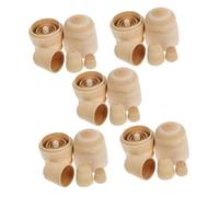 Toyvian 5 Sets Unfinished Wooden Russian Nesting Dolls for DIY Painting Natural Blank Matryoshka Kit for Adults Sustainable Crafting for Artistic Expression and Family Bonding Gifts