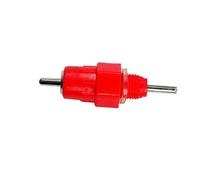 Toyvian 50 Pcs Automatic Chicken Water Feeder Red Head Screw Style Poultry Drinker for Farm Use Sturdy Stainless Steel Ball Valve