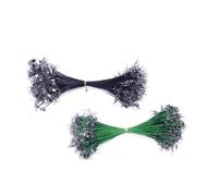 Toyvian 50 Pcs Wear-resistant Steel Fishing Leader Wire Line Anti-bite High Strength Main Line Sub-line for Offshore and Outdoor Angling Green Black Abrasion-resistant Trace for Saltwater