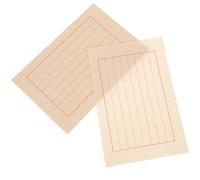 Toyvian 50 Sheets Chinese Calligraphy Paper Rice Xuan Paper for Calligraphy Practice Soft Pen Hard Pen with Ancient Color Gold Splash 1.5Cm Grid for Beginners Art Supplies