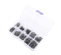 Toyvian 500pcs Crank Hooks Wide Belly Texas Rig Fishing Worm Bait Hooks Ocean Tackle Boat Fishing