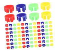 Toyvian 500pcs Multicolor Chicken Ankle Bands Poultry Leg Rings for Ducks Geese Turkeys Pigeons Bantams with Easy Snap Closure for Efficient Identification and Color-coded Management