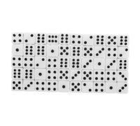 Toyvian 50pcs 16mm Right Angle Rounded White Dice with Black Dots Acrylic Standard Six-sided Game Set for Efficient Gameplay and Easy Identification at Entertainment Venues Or Ktv