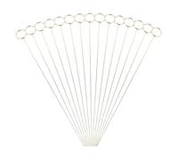Toyvian 50Pcs 34Cm Floral Card Holder Sticks Metal Heart-Shaped Wire Clips for Flower Bouquet Message Cards, Wedding Photo Display, Birthday Cake Decoration