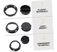 Toyvian 50Pcs Black Plastic Bottom Stoppers for Piggy Banks and Plaster Dolls Durable Push In Plugs Easy Installation No Tools Needed Secure Coin Storage Box Covers