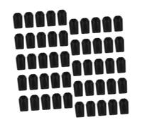 Toyvian 50pcs Black PVC End Caps for Wire Metal Tubing Rubber Tips for Shelf Prong Hooks Screw Protector Covers for Wire Rack Hangers Inner