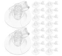 Toyvian 50pcs Blue Pvc Air Pump Nozzle Replacement Adaptor for Swimming Ring and Inflatable Pillow Sealing Lid, Easy to Use Pump Nozzle Head for Outdoor Inflation