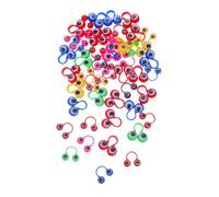 Toyvian 50pcs Eyeball Finger Puppets for Halloween Eye Rings Party Favors Lightweight Fun Finger Eye to Enhance Hand Coordination Birthday Gift