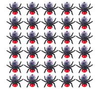 Toyvian 50pcs Fake Fly Props, Plastic Halloween Prank Insects, Black Simulation Bugs for Party Tricks, April Fool's Day Fun