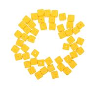 Toyvian 50pcs Food Charms Cheese Loose Beads Imitation Food Fake Cheese Model for Diy Necklace Earring Keychain Phone Chain Charms Bracelet Spacer Beads Scrapbooking Embellishments