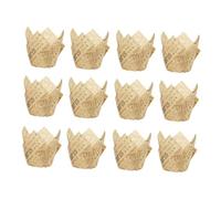 Toyvian 50Pcs Heat-Resistant Flower Shaped Cupcake Paper Cups Baking Tray for Home Use Food-Grade Ink Printed Muffin Cases Greaseproof and Suitable for Holiday Parties