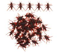 Toyvian 50Pcs Lifelike Simulation Props for April Fools Day Pranks Soft Material for Party Fun Realistic Fake Insects for Play and Celebration Activities