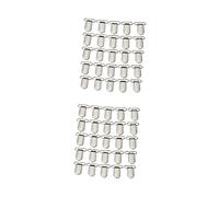 Toyvian 50pcs Metal Pacifier Suspender Clips for Crafting Silver Holders Protective Inserts for Bibs Toys and Teething Accessories