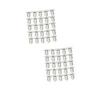 Toyvian 50pcs Metal Pacifier Suspender Clips Silver Holders for Bibs Toys and Crafts Durable Hard Protective Inserts for Safety