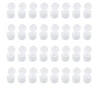Toyvian 50pcs Mineral Water Bottle Tops Push Pull Screw Caps Leak-proof Sturdy White Plastic 30mm Pull-type Bottle Lids for Sports Use