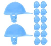 Toyvian 50pcs Mini Helmets for Boys and Girls Party Sturdy Plastic Hard Hats Miniature Construction Safety Helmets Fine Details for Dolls Pet Decorations