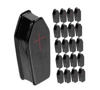 Toyvian 50pcs Mini Resin Coffins Halloween Decorations for Dollhouse Haunted House Props Spooky Micro Landscaping Ornaments Compact Festive Home Party Favors