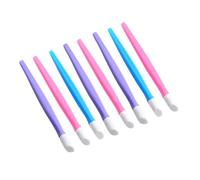 Toyvian 50pcs Nail Art Pushing Stick Silicone Cuticle Pusher Pen with Delicate Design, Easy to Handle and Comfortable, Multi-function Embossing Tool for Women Manicure Random Color
