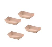 Toyvian 50pcs Paper Party Cartons Snack Boat Boxes Leakproof Take Out Containers for Lunch Salad ()