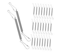 Toyvian 50pcs Pet Drinking Water Hanger Small Animal Waterer Clamp Small Pets Feeder Holder Animal Cage Spring Clamp Waterer Holder Silver Stainless Steel