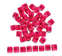 Toyvian 50pcs Pigeon Leg Bands Clip Plastic Identification Rings for Quail Dove Lovebird Finch and Poultry Versatile Use for Racing and Ownership Identification