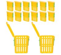 Toyvian 50pcs Plastic Queen Rearing Cages for Beekeeping with Ventilated Design, Bee Laying Breeding Set and Queen Cage Holder, Tools for Honey Bee Isolation and Transport