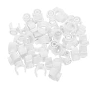 Toyvian 50pcs Plastic U Shaped Pipe Clamps for Fittings Secure Fit Clamp Pex Retaining Clips Hangers for Home Office Use