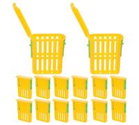 Toyvian 50pcs Queen Rearing Cage Bee Cage Plastic Yellow for Isolation and Rearing, Controlled Environment, for Queen, Professional and Hobbyist Beekeepers