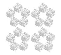 Toyvian 50pcs Realistic Acrylic Fake Ice Cubes Square Simulation Ice Cubes with Vivid Natural Appearance, Decorative and Enhances Aesthetic Appeal, for Fish Tanks and Photo Studio Props