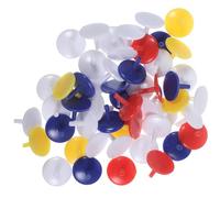 Toyvian 50pcs round 18mm Plastic Golf Ball Marker Sturdy Accessories for Accurate Golf Place Marking on Course Random Color