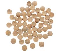 Toyvian 50Pcs Small Wooden Plugs Multi Function Pocket Hole Plugs for Concealing Screw Holes Furniture Cabinets and Electric Boxes Easy Snap Design