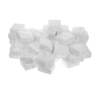 Toyvian 50pcs Thickened Tissue Paper Napkins, Small Napkins, White, Pulp Paper, Embossed Edges, Strong Cleaning Power, for Bathroom and Holidays