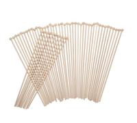 Toyvian 50pcs Wooden Stick Flag Poles Durable Craft Sticks for DIY Projects Parades Festivals and Celebrations Smooth Splinter Design for Secure Flag Attachment