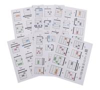 Toyvian 57pcs Guitar Chord Chart Sheet Beginner Portable Chords Instructional Guide for Beginner Musical Instruments Accessories Guitar Chart Reference Guide Portable Music Sheet