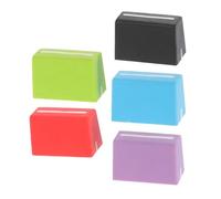 Toyvian 5pcs 4mm Inner Hole Mixer Slider Fader Caps Set, Straight Slide Console Fader Knobs Replacement Black, Red, Purple, Blue, Green-white for Dj Mixer and Audio Console