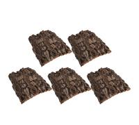Toyvian 5Pcs Acrylic Light Gold Tree Bark Terrarium Background for Reptile Enclosure Large 12-20Cm Bark Hides for Lizards, Geckos, Snakes, and Turtle Habitat Decor