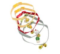 Toyvian 5pcs Adjustable Candy Color Pet Collars with Bell and Breakaway Buckle Small Dog and Cat Safety Necklaces Durable and Comfortable Pet Supplies