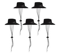 Toyvian 5pcs Adjustable Cowboy Hats for Dogs and Cats Pet Party Headwear for Cosplay Lightweight and Portable Cat and Puppy Hats for Birthday and Holiday Celebrations