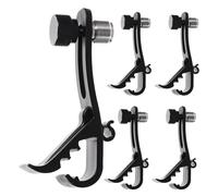 Toyvian 5pcs Adjustable Metal Microphone Clamp Mic Drum Clips for Snare Bass Drum Stand Secure Mic Hanger Holder