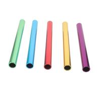 Toyvian 5pcs Aluminum Alloy Relay Race Sticks Lightweight Anti-slip Track Baton for Sprint Competitions School Sports Ergonomic Running