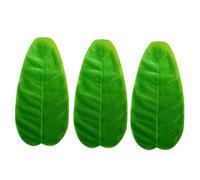 Toyvian 5pcs Artificial Banana Leaf Placemats Green Small Fabric Table Mats Tropical Luau Party Decorations Jungle Theme Table Accessories for Home Kitchen Dining